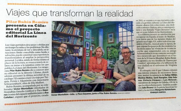 Presentación de La Línea del Horizonte en Librería Cálamo
